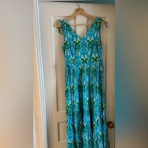 Blue and Green Patterned Dress